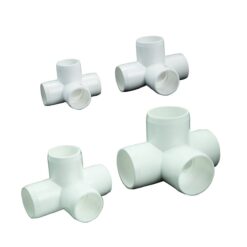 1/2" Schedule 40 4-Way - White