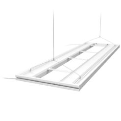 61" Hybrid T5HO 4x80W Fixture with LED Mounting System - White