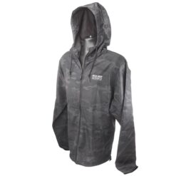 Zip-Up Black Camo Windbreaker Jacket