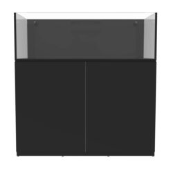 76 Gallon Shallow External Overflow Rimless Aquarium with Black Stand - Fiji Cube