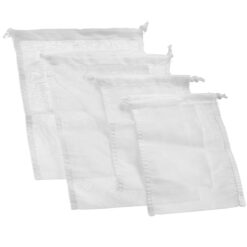 Mesh Media Bag with Draw String (Set of 4)