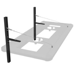 Floating Suspension Hybrid Light Fixture Hanging System - Black